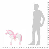 Unicorno di Peluche in Piedi Bianco e Rosa XXL