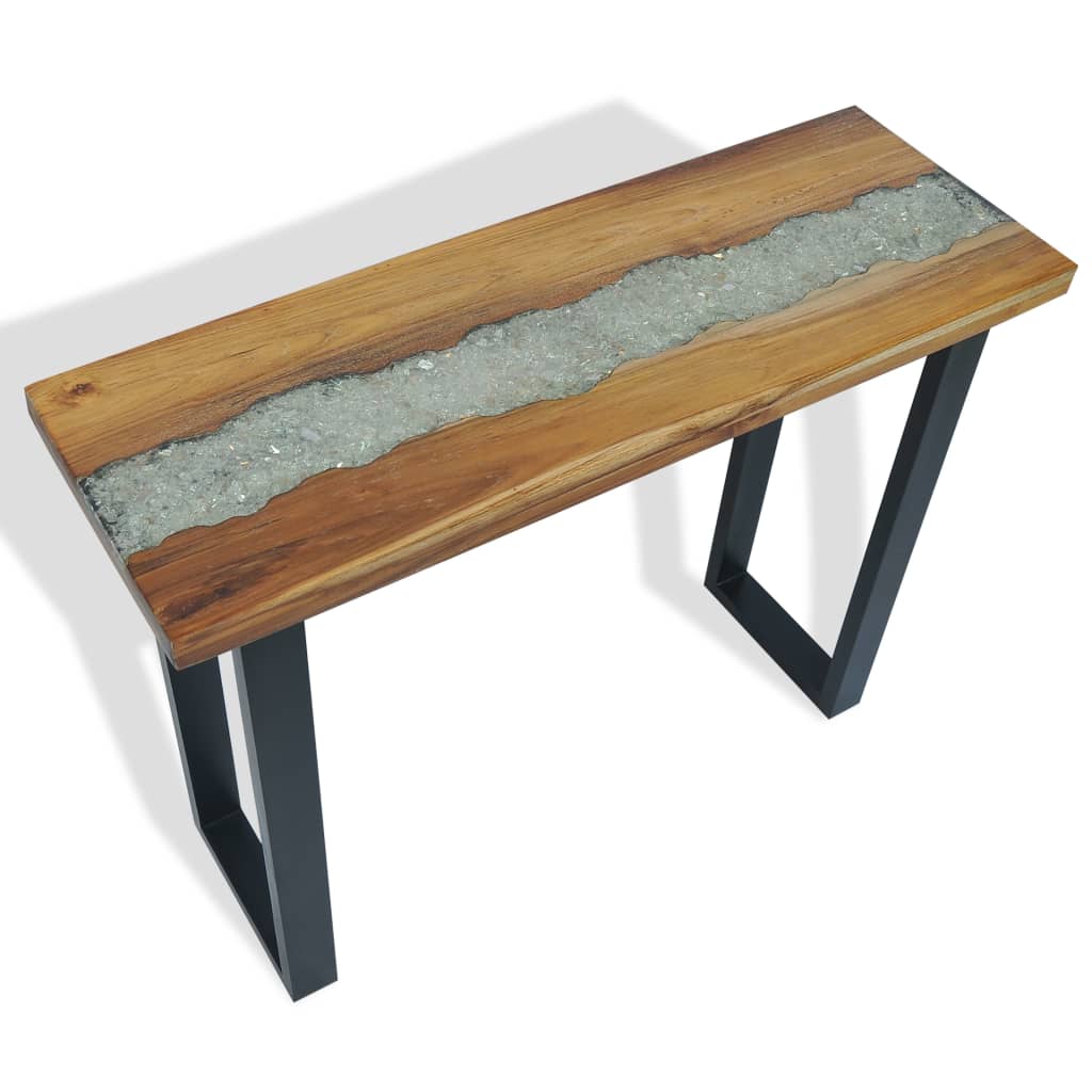 Tavolo Consolle in Teak 100x35x75 cm