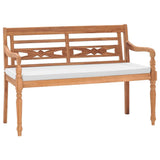 Panchina Batavia con Cuscini 120 cm in Teak