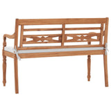 Panchina Batavia con Cuscini 120 cm in Teak