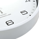 Orologio a Parete Radiocontrollato Movimento Quarzo 31cm Bianco