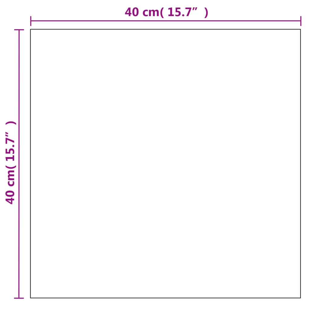 Specchio da Parete 40x40 cm Quadrato in Vetro