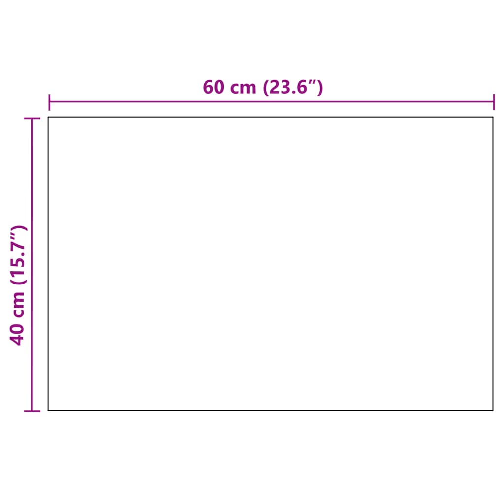 Specchio da Parete Rettangolare 60x40cm in Vetro