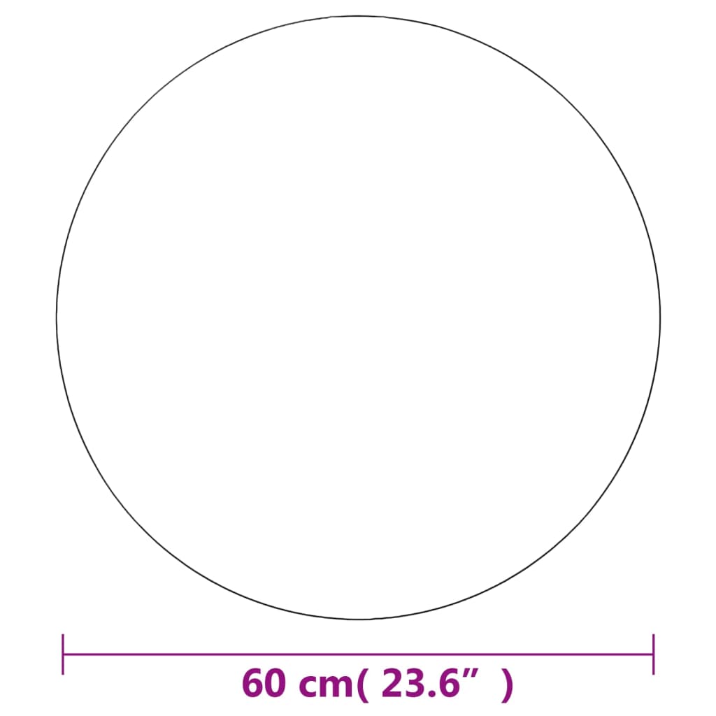 Specchio da Parete 60 cm in Vetro Circolare