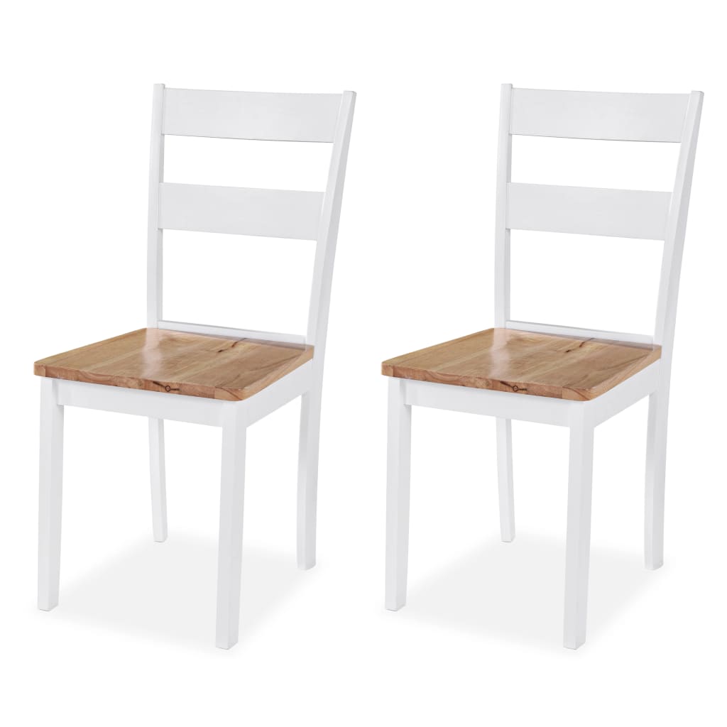 Set da Pranzo 3 pz in MDF e Legno di Hevea Bianco