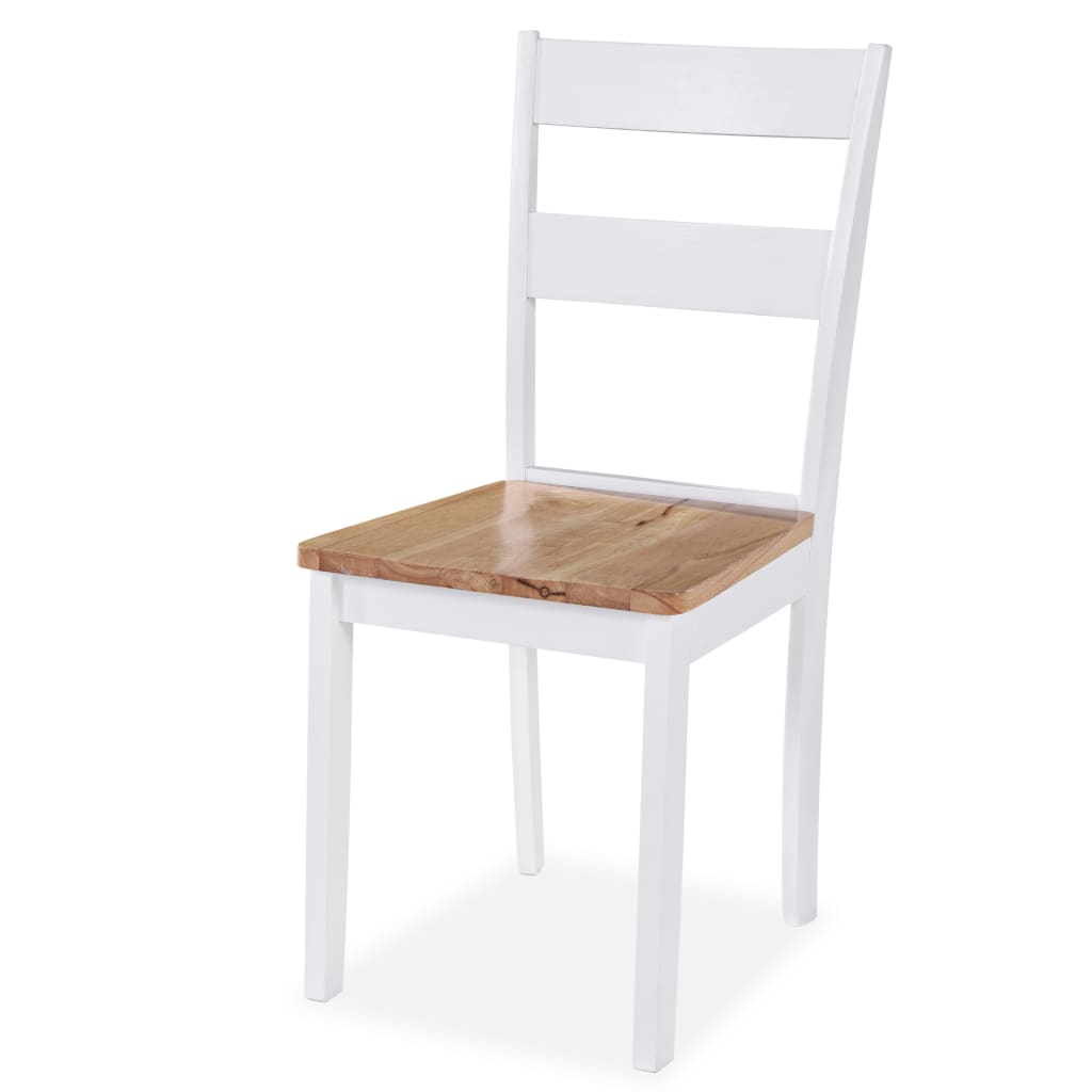 Set da Pranzo 3 pz in MDF e Legno di Hevea Bianco