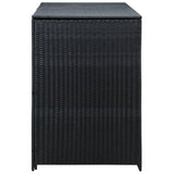 Copribidone Doppio per Spazzatura Polyrattan Nero 148x80x111 cm