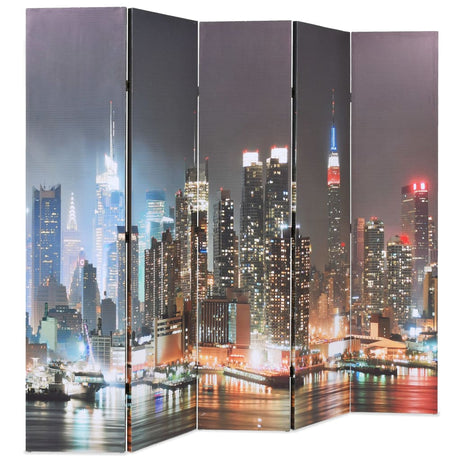 Paravento Pieghevole 200x170 cm Stampa New York di Notte