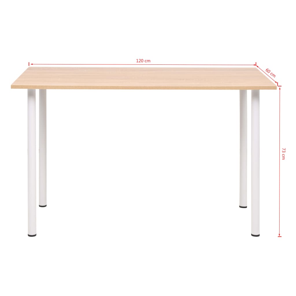 Tavolo da Pranzo 120x60x73 cm Rovere e Bianco