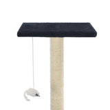 Albero per Gatti con Tiragraffi in Sisal 95 cm Blu Scuro