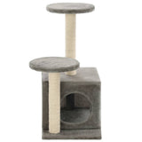 Albero per Gatti con Pali Tiragraffi in Sisal 60 cm Grigio