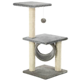 Albero per Gatti con Tiragraffi in Sisal 65 cm Grigio