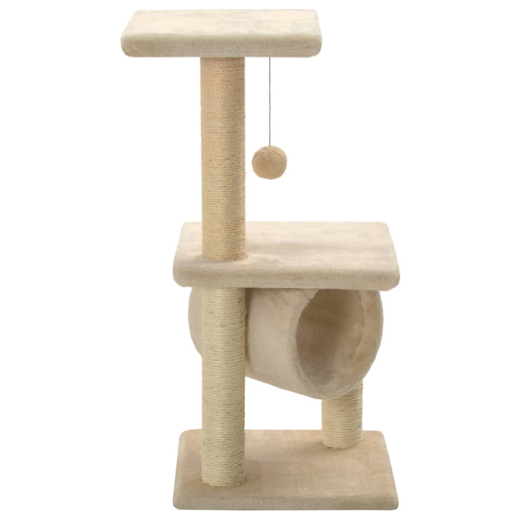 Albero per Gatti con Tiragraffi Sisal 65 cm Beige