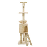 Albero per Gatti con Tiragraffi in Sisal 138 cm Beige