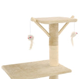 Albero per Gatti con Tiragraffi in Sisal 138 cm Beige