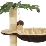 Albero per Gatti con Tiragraffi in Sisal 50cm Beige e Marrone