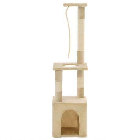 Albero per Gatti con Tiragraffi in Sisal 109 cm Beige