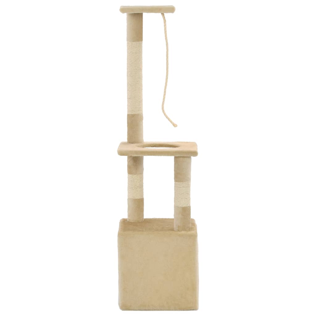 Albero per Gatti con Tiragraffi in Sisal 109 cm Beige