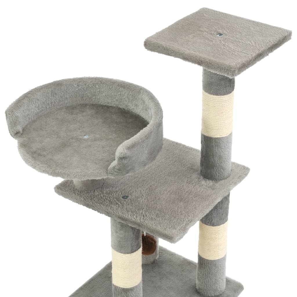 Albero per Gatti con Tiragraffi in Sisal 65 cm Grigio