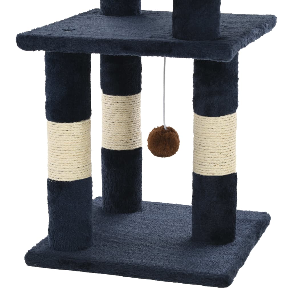 Albero per Gatti con Tiragraffi in Sisal 65 cm Blu