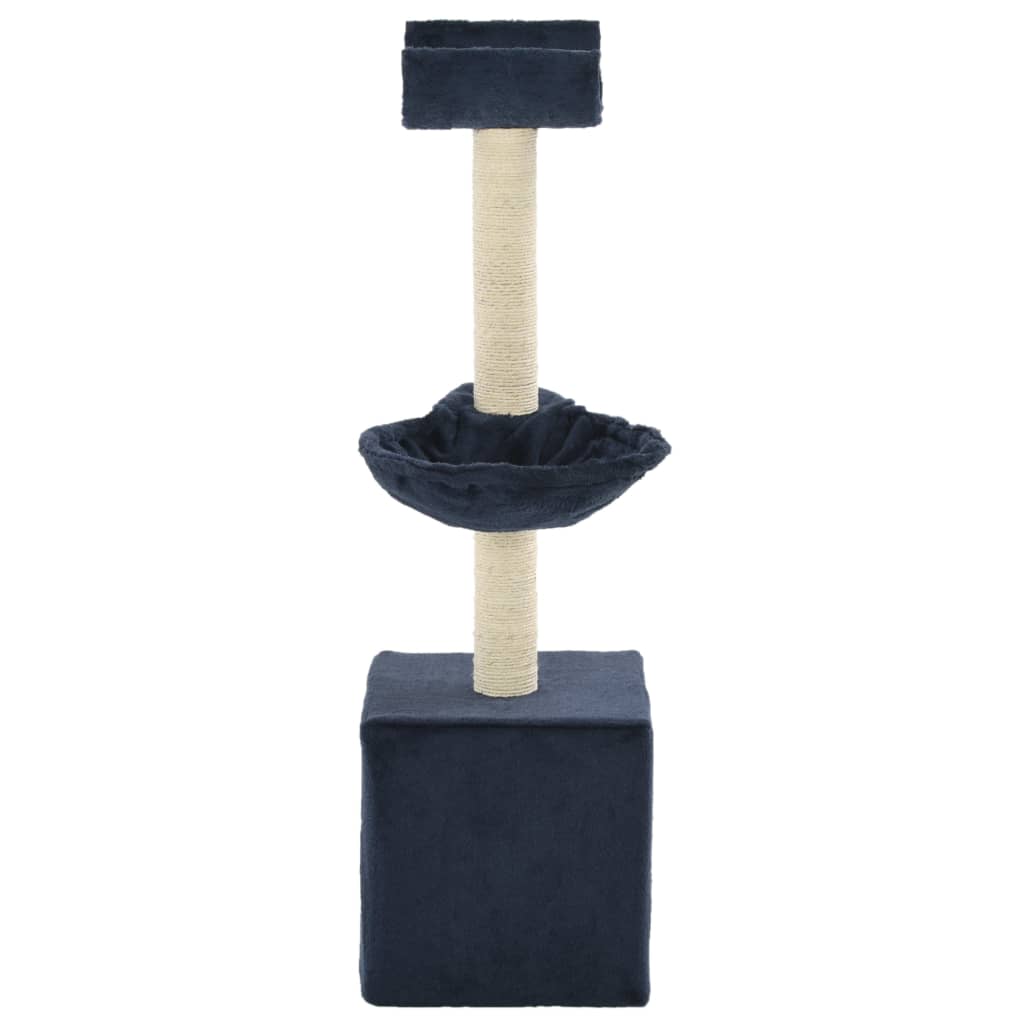 Albero per Gatti con Tiragraffi in Sisal 105 cm Blu