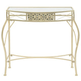 Tavolino Laterale in Stile Francese in Metallo 82x39x76 cm Oro