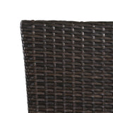 Sedie da Esterno con Cuscini 2 pz in Polyrattan Marrone