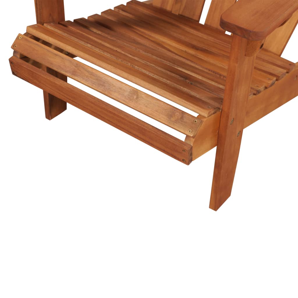 Sedia da Giardino Adirondack in Legno Massello di Acacia