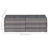 Set Divani da Giardino 6 pz con Cuscini in Polyrattan Grigio