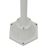 Lampione da Giardino E27 220 cm Alluminio 2 Lampade Bianco