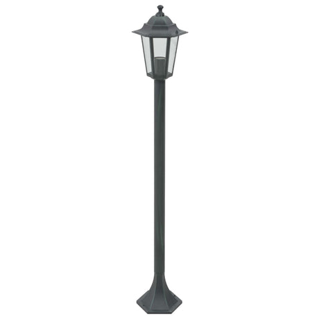 Lampioni da Giardino 6pz E27 110 cm Alluminio Verde Scuro