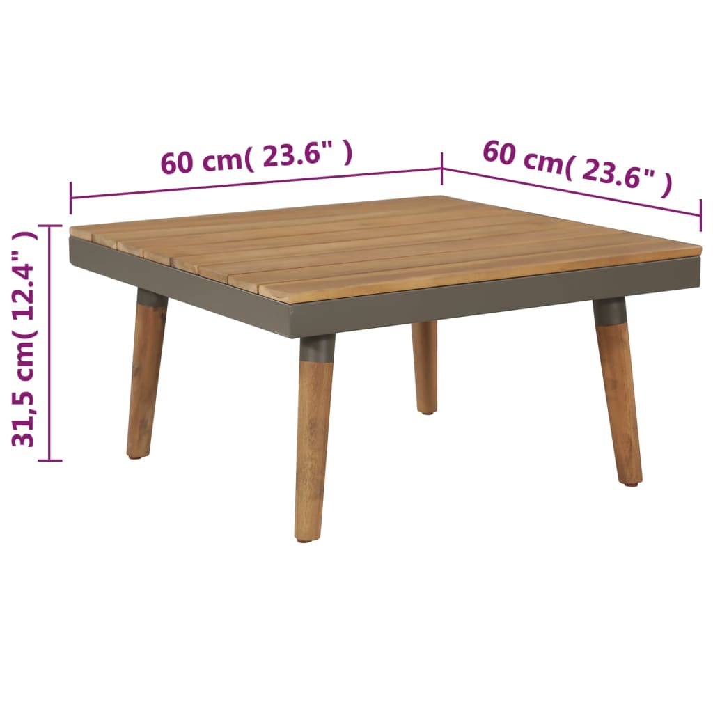 Set Divani da Giardino 4 pz con Cuscini Legno di Acacia Marrone