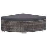 Set Divani da Giardino 6 pz con Cuscini in Polyrattan Grigio