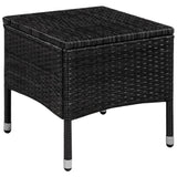 Set da Bistrot 3 pz in Polyrattan Nero