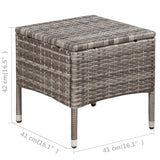 Set da Bistrot 3 pz in Polyrattan Grigio