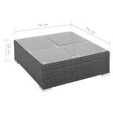 Set Divani da Giardino 6 pz con Cuscini in Polyrattan Nero