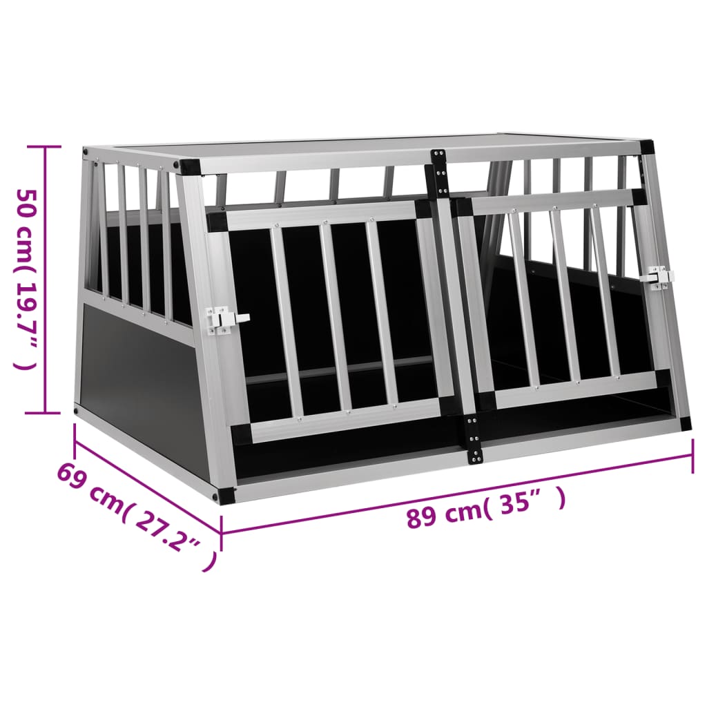 Trasportino per Cani con Doppia Porta 89x69x50 cm