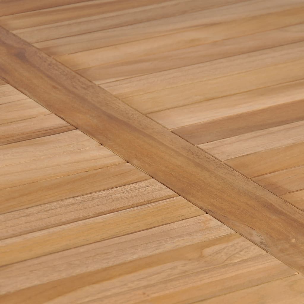 Set da Pranzo per Esterni 5 pz Legno Massello di Teak