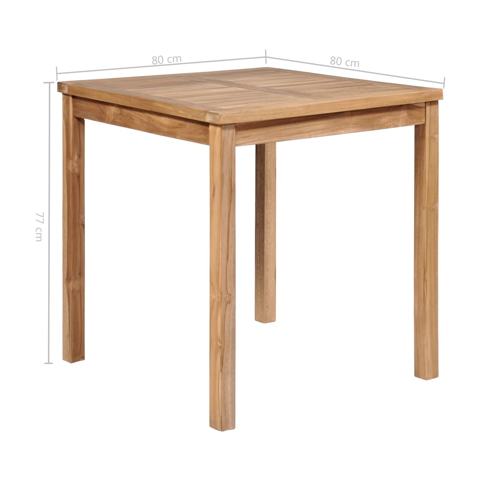 Set da Pranzo per Esterni 5 pz Legno Massello di Teak