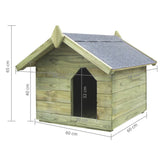 Outdoor Dog Kennel with Opening Roof in Impregnated Pine