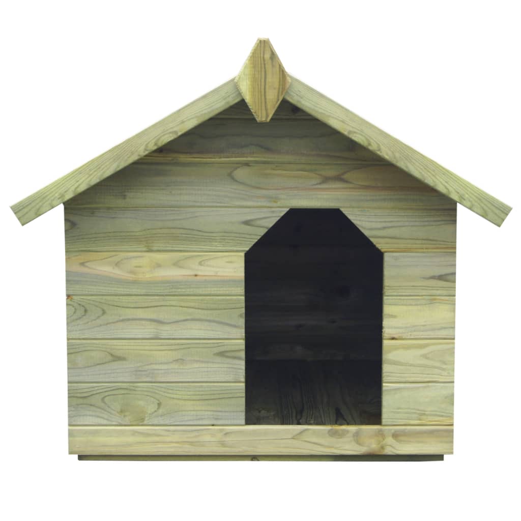 Outdoor Dog Kennel with Opening Roof in Impregnated Pine