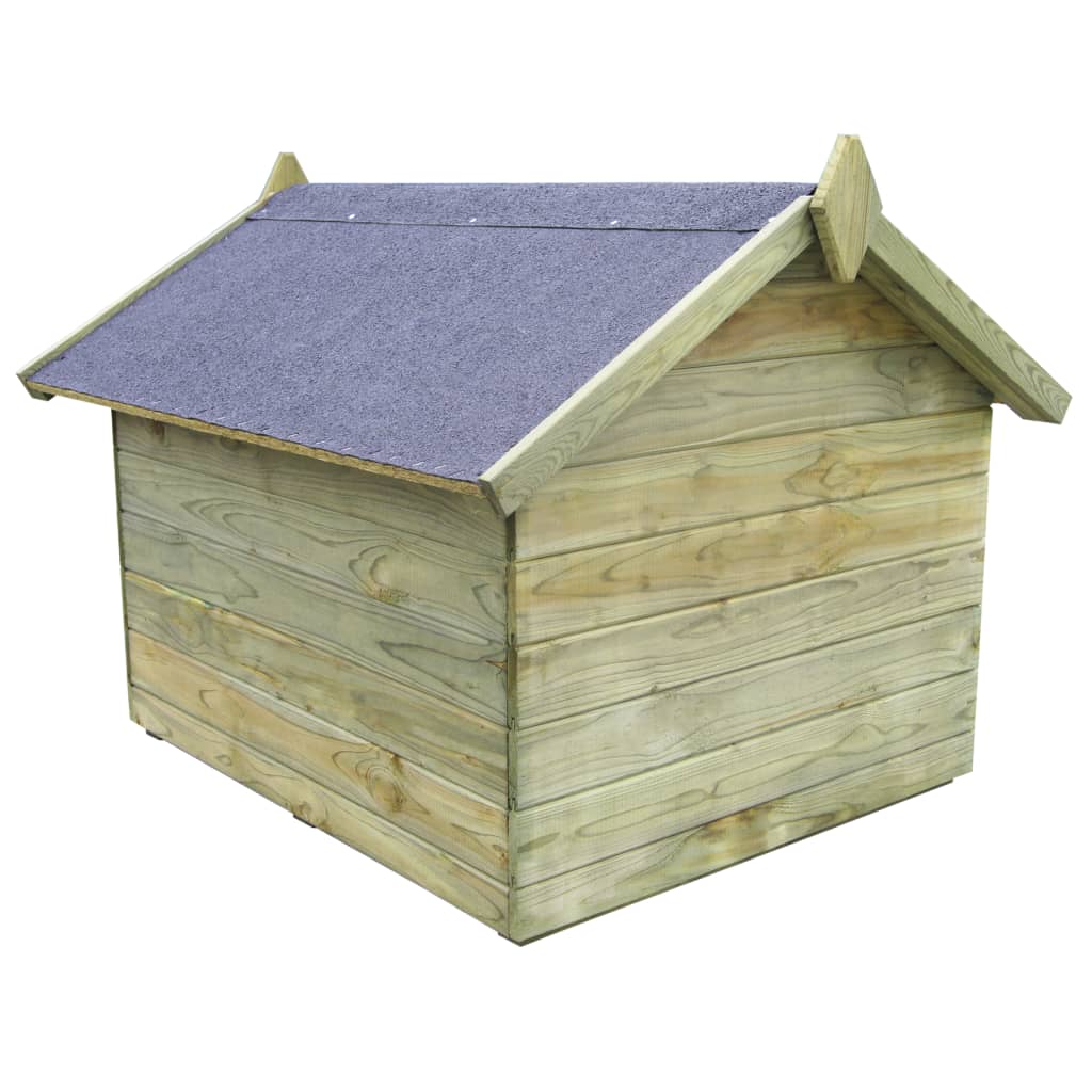 Outdoor Dog Kennel with Opening Roof in Impregnated Pine