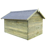 Outdoor Dog Kennel with Opening Roof in Impregnated Pine