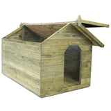 Outdoor Dog Kennel with Opening Roof in Impregnated Pine