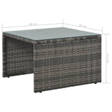 Set Divani da Giardino 3 pz con Cuscini in Polyrattan Grigio