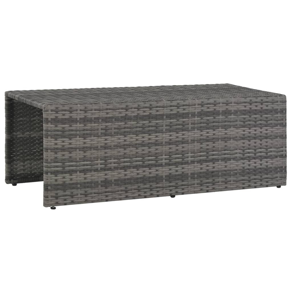 Set Divani da Giardino 6 pz con Cuscini in Polyrattan Grigio