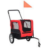 Pet Trailer and Stroller 2in1 Red and Black