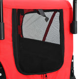 Pet Trailer and Stroller 2in1 Red and Black