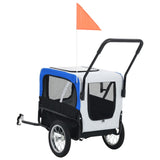 Pet Trailer and Stroller 2in1 Gray and Blue