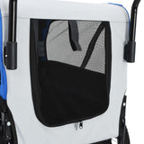 Pet Trailer and Stroller 2in1 Gray and Blue